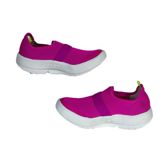OOFOS OOmg Low Recovery Sneaker Women's Pink Athletic SZ 5 Shoes NEW Slip On - Picture 3 of 11